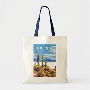 Bolivia Illustration Travel Art Vintage Tygkasse