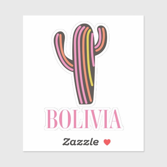 Bolivia kaktus reseskylt klistermärken (Ark)