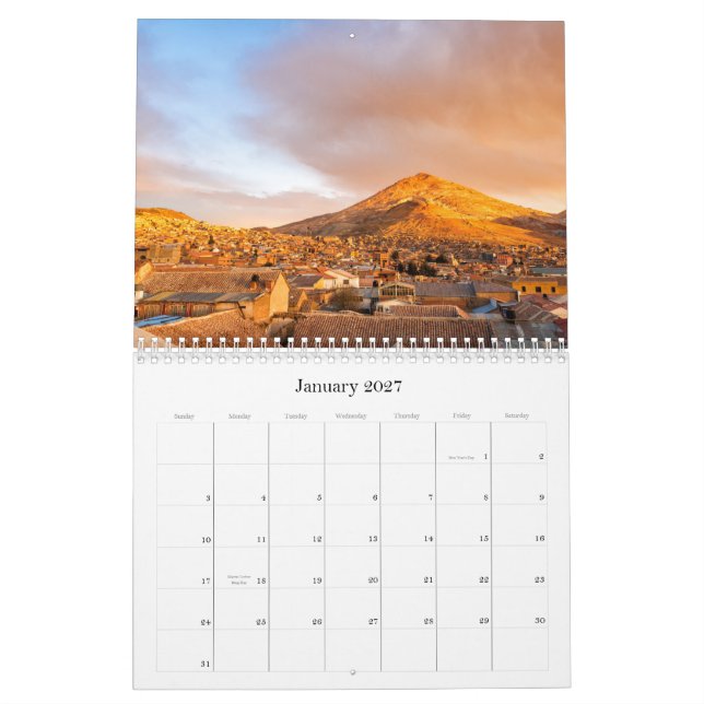 Bolivia kalender 2015 (Jan 2027)