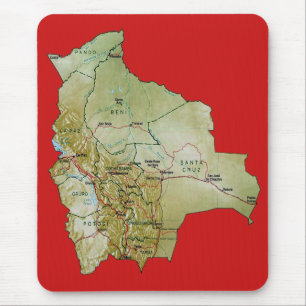 Bolivia karta Mousepad Musmatta