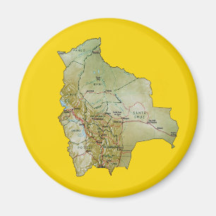 Bolivia kartamagnet magnet