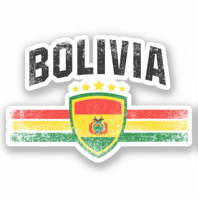 Bolivia Klistermärken (Framsida)