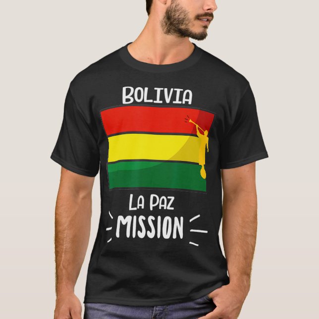 Bolivia La Paz Mormon LDS Uppdrag missionär T Shirt (Framsida)