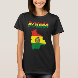 Bolivia Land Karta Flagga Bolivia Bolivia Bolivia T Shirt
