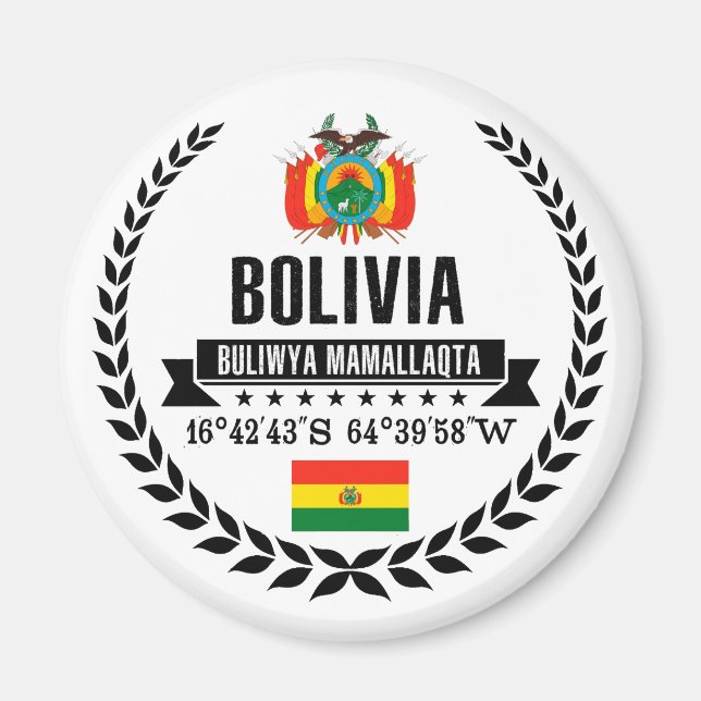 Bolivia Magnet (Framsidan)