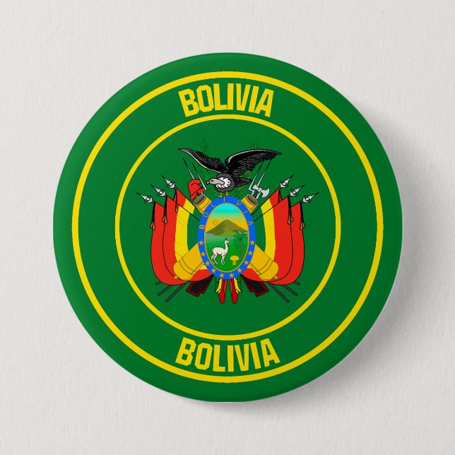 Bolivia Round Emblem Knapp (Framsida)