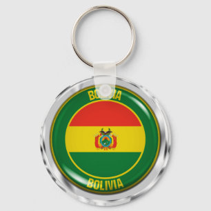 Bolivia Round Emblem Nyckelring