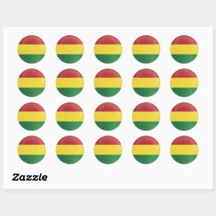 Bolivia Round Icon Flagga Runt Klistermärke