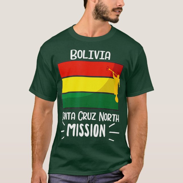 Bolivia Santa Cruz North Mormon LDS Mission Gift T Shirt (Framsida)