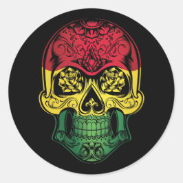 Bolivia Skull och Ro Flagga Runt Klistermärke