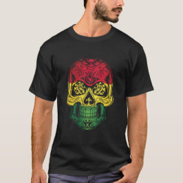 Bolivia Skull och Ro Flagga T Shirt