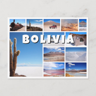 Bolivia souvenir fotocollage vykort