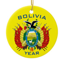 Bolivia Souvenir jul Ceramic Ornament