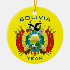 Bolivia Souvenir jul Ceramic Ornament