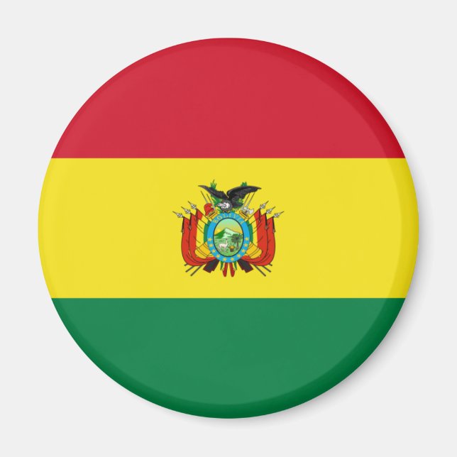Bolivia Statlig flagga Magnet (Framsidan)