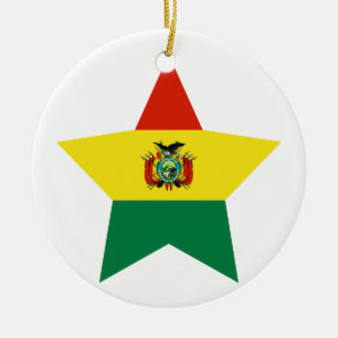 Bolivia stjärna julgransprydnad keramik
