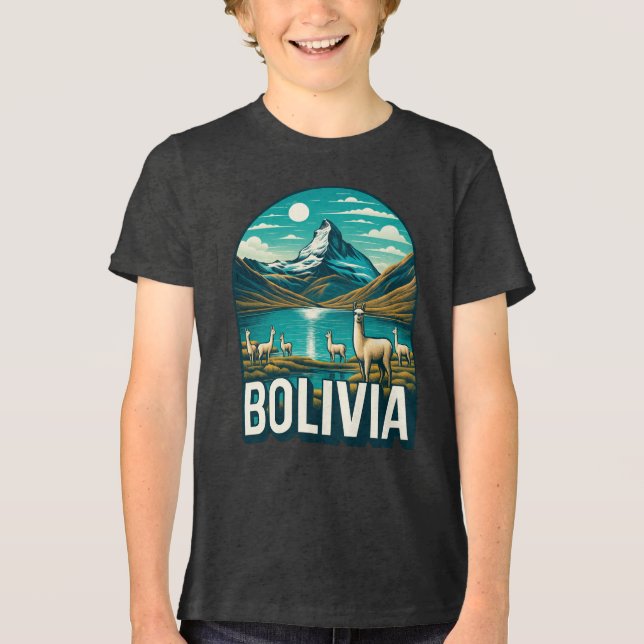 Bolivia Sydamerika T Shirt (Framsida)