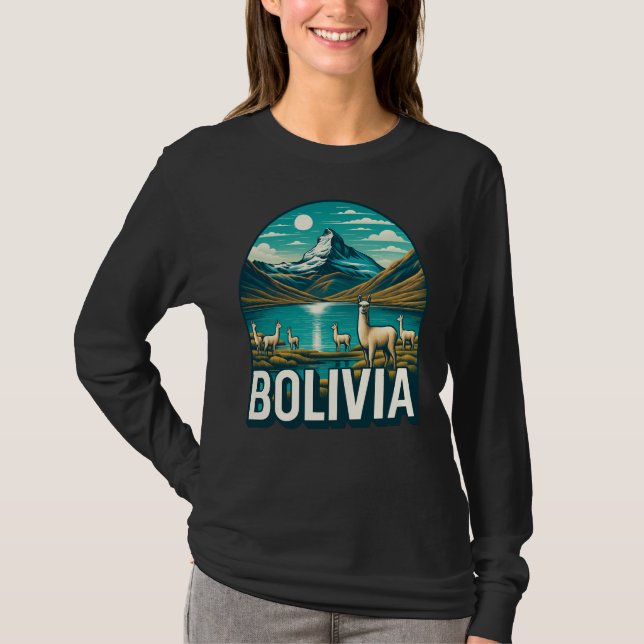 Bolivia Sydamerika T Shirt (Framsida)