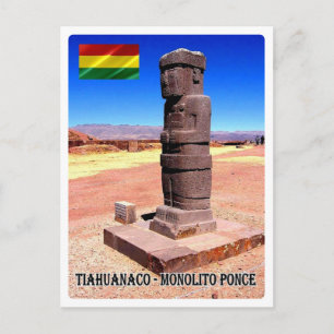 Bolivia - Tiahuanaco - Monolito - Ponce - Vykort