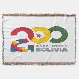 Bolivia tvåhundraårsjubileum 200 år filt
