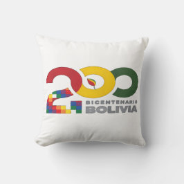 Bolivia tvåhundraårsjubileum 200 år kudde