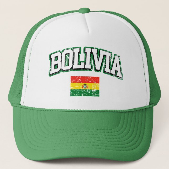 Bolivia Vintage Flagga Keps (Framsida)