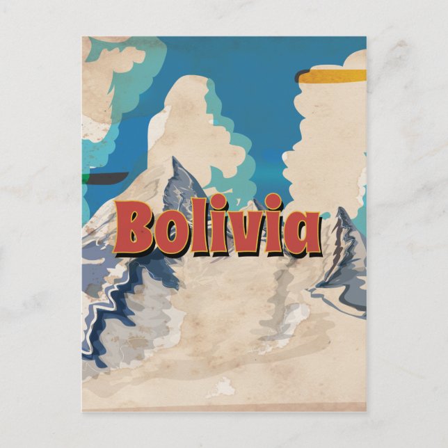 Bolivia Vintage resor Poster Vykort (Framsida)