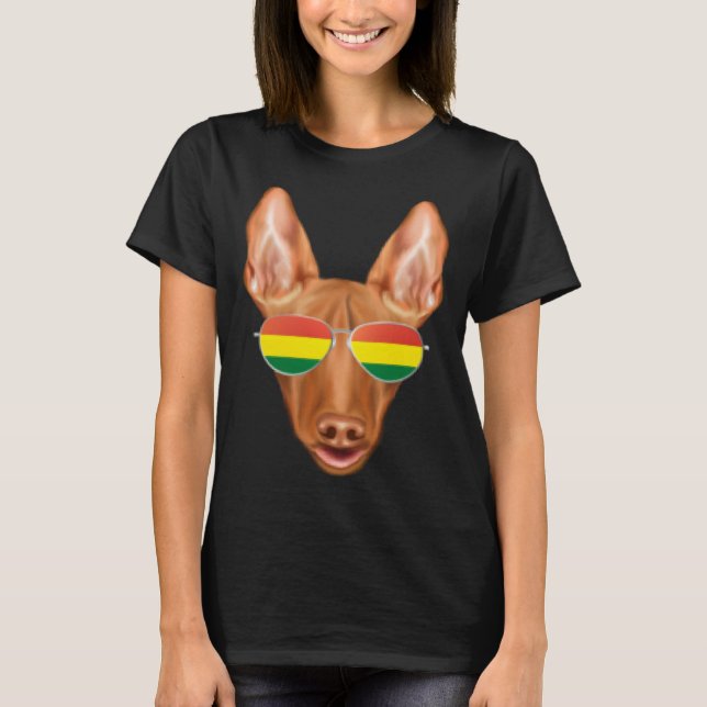 Bolivian Flag Pharaoh Hound Dog Bolivia Pocket T Shirt (Framsida)