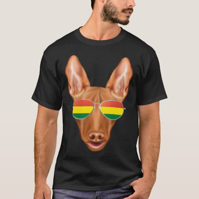 Bolivian Flag Pharaoh Hound Dog Bolivia Pocket T Shirt (Framsida)