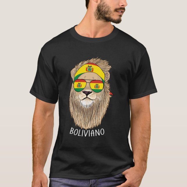 Boliviano Bolivia Flagga Bolivias kulturarv Bolivi T Shirt (Framsida)