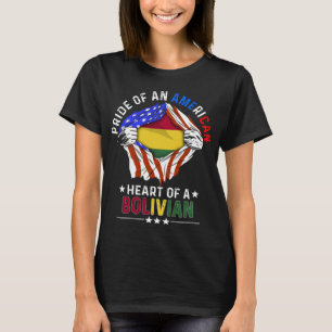 Boliviansk amerikansk Land Bolivia Flagga T Shirt