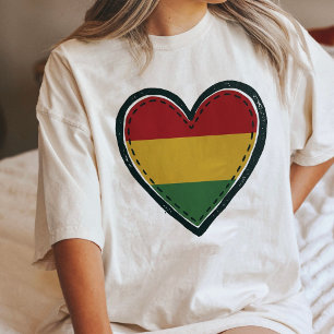 Boliviansk flagg hjärndesign t shirt