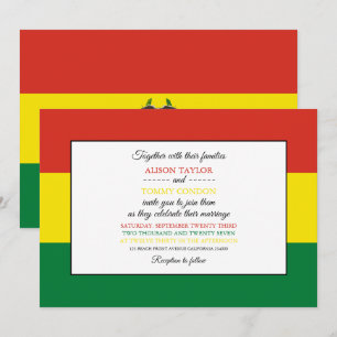 Bolivianska Flagga, Flagga Bolivia Bröllop Inbjudningar