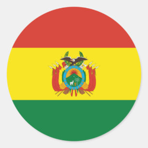 Bolivianska Flagga, Flagga Bolivia Runt Klistermärke