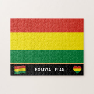 Bolivianska Flagga och Bolivianska land / Bolivia Pussel
