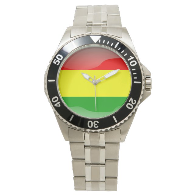 Bolivias flagga armbandsur (Framsida)