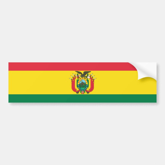 Bolivias flagga bildekal (Framsidan)