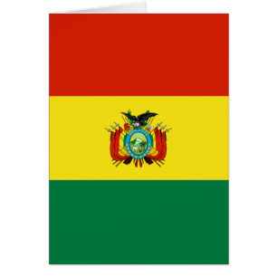 Bolivias flagga hälsningskort