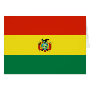 Bolivias flagga hälsningskort