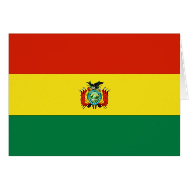 Bolivias flagga hälsningskort (Framsidan Horizontal)