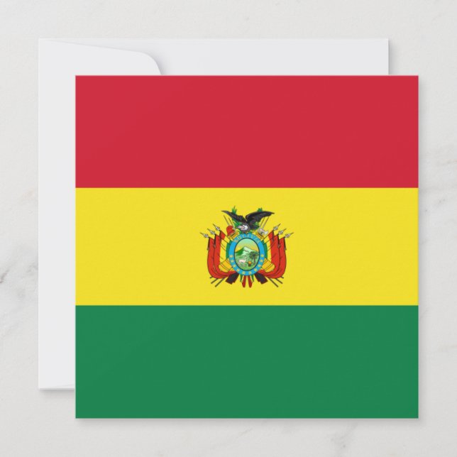 Bolivias Flagga Inbjudningar (Framsida)