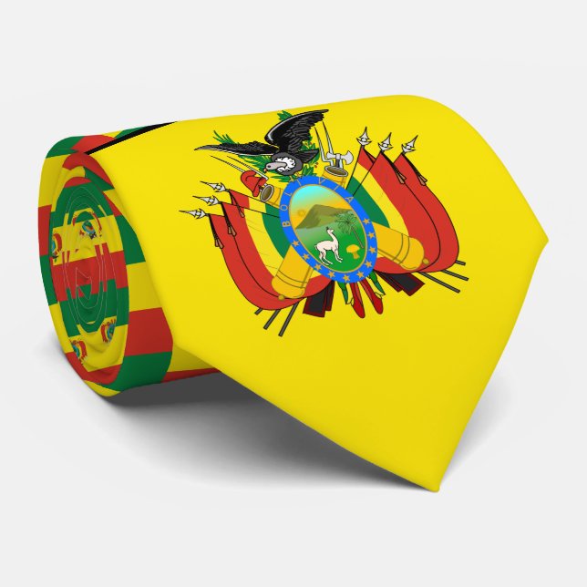 Bolivias Flagga & Jacka av Arm, Bolivias Flagga Slips (Rullad)