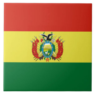 Bolivias flagga kakelplatta