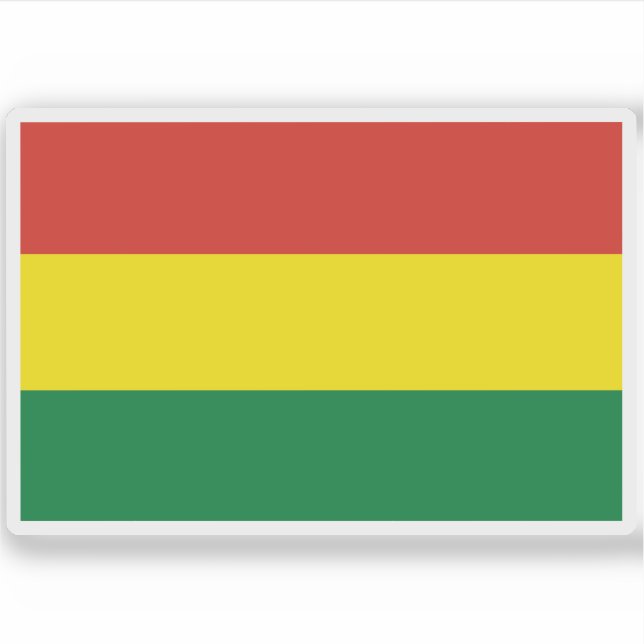 Bolivias flagga klistermärken (Framsida)