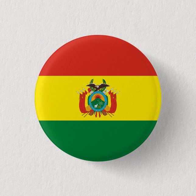 Bolivias flagga knapp (Framsida)