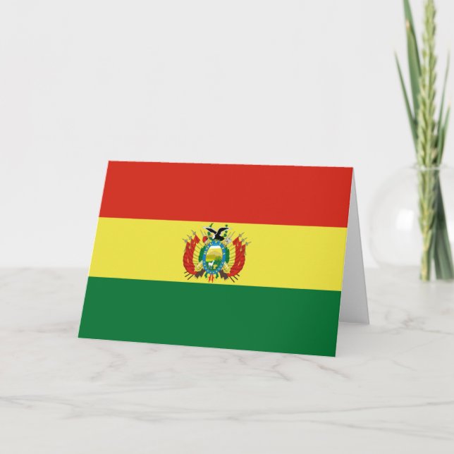 Bolivias flagga kort (Framsida)