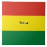 Bolivias flagga, märkt. kakelplatta<br><div class="desc">Bolivias flagga,  märkt</div>