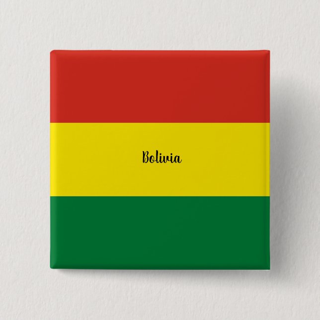 Bolivias flagga, märkt. knapp (Framsida)
