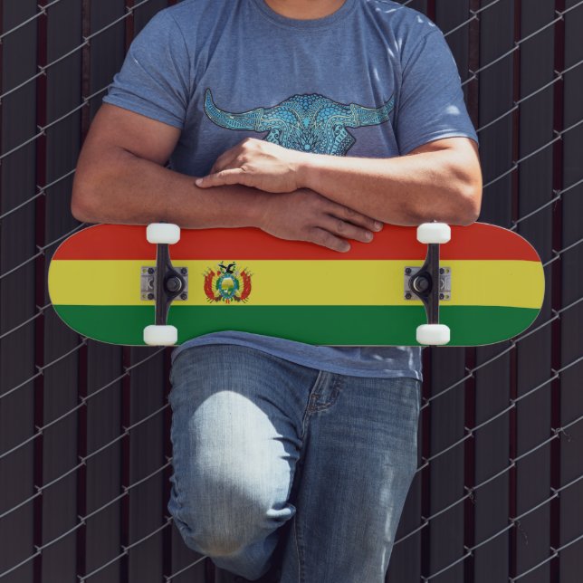 Bolivias flagga mini skateboard bräda 18,5 cm (Utomhus 3)