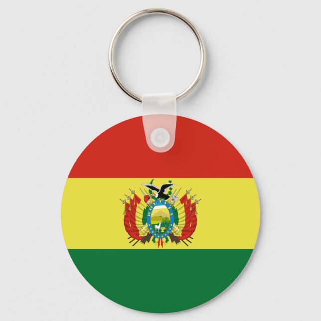Bolivias flagga nyckelring (Framsida)